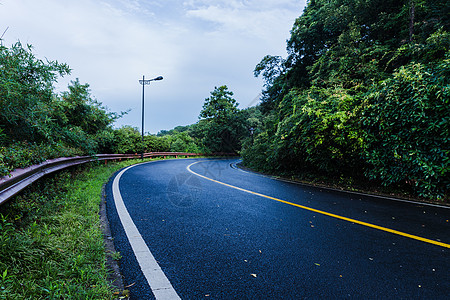 大气美丽风景区傍晚公路图片