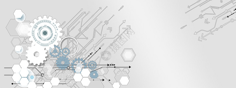现代齿轮与线条线条信息科技设计图片