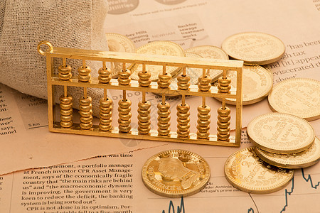 金色的投资理财概念图背景图片