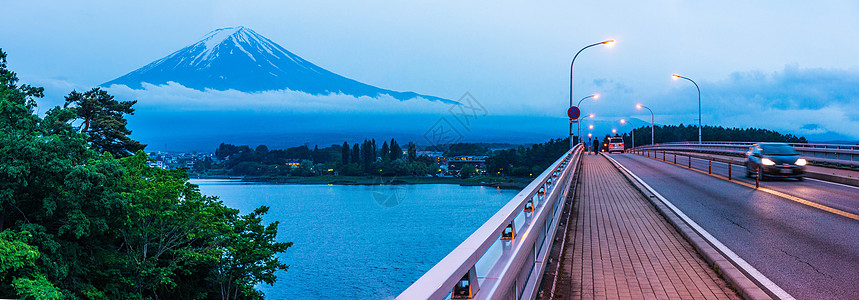 风景日本富士山下背景