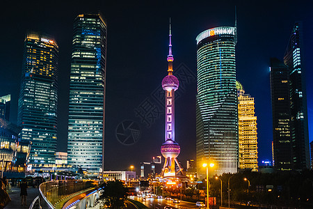 城市高楼夜景背景图片