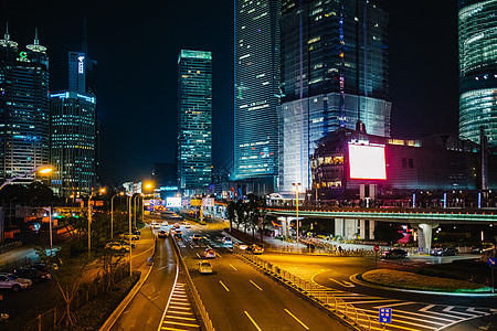 城市高楼夜景图片