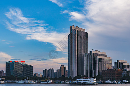 城市风光建筑日落背景图片