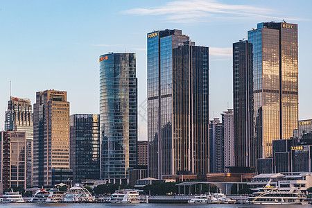 城市风光建筑日落图片