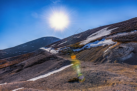 昆明轿子雪山雪山徒步攀登背景