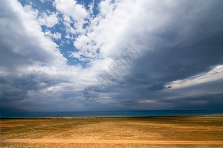 古风云素材新疆赛里木湖气势素材云背景