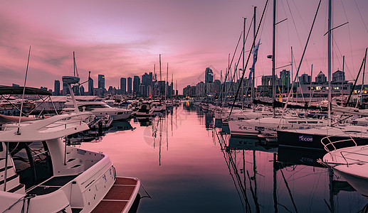 夕阳帆船之都图片