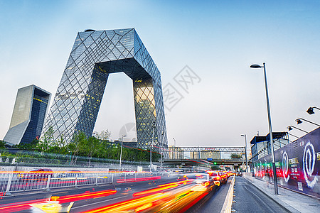 中国马路北京中央电视台街景背景