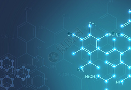 化学分子式科技分子背景设计图片