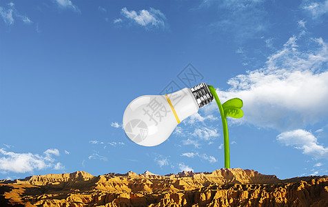 土壤保护新能源灯泡科技设计图片