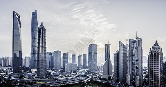 上海陆家嘴CBD背景图片