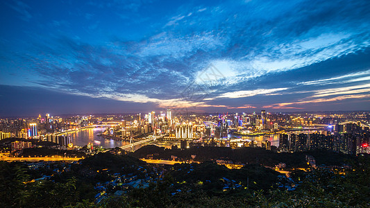 重庆全景夜景摩天大厦高清图片素材