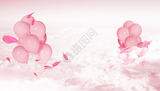 粉色天空温馨唯美背景设计图片