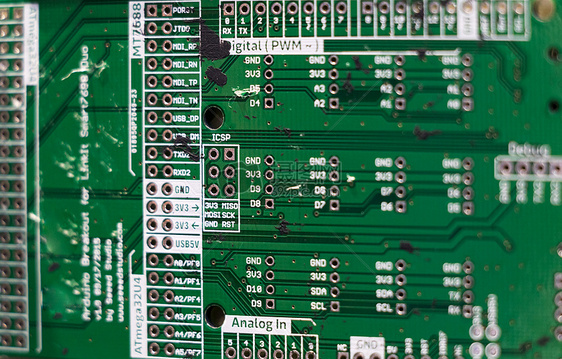 集成线路电路板特写图片