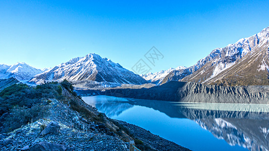 新西兰冰川地貌风景高清图片