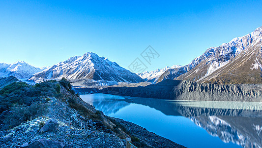 新西兰冰川险峻高清图片素材