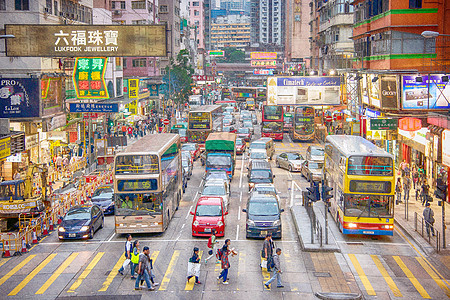 汽车结构香港街头背景