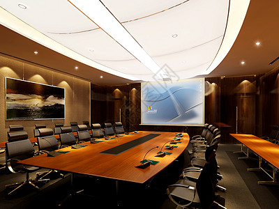 大气的会议室效果图图片