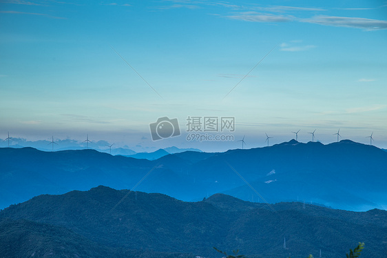 宁波宁海杜鹃山清晨日出风光图片