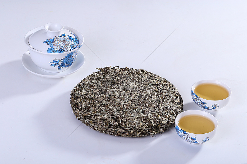 白毫银针茶饼图片