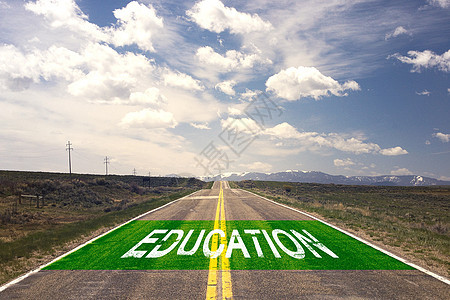 教育在路上背景图片