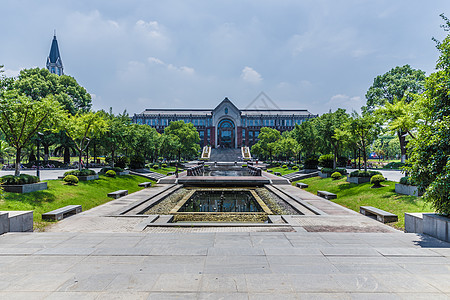 大学建筑上海华东政法大学图书馆背景
