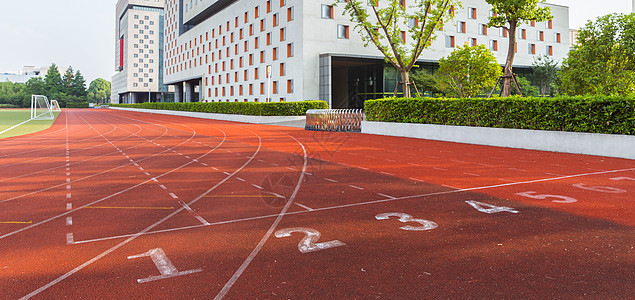 上海校园上海视觉艺术学院操场跑道背景