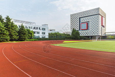 上海学校上海视觉艺术学院操场跑道背景