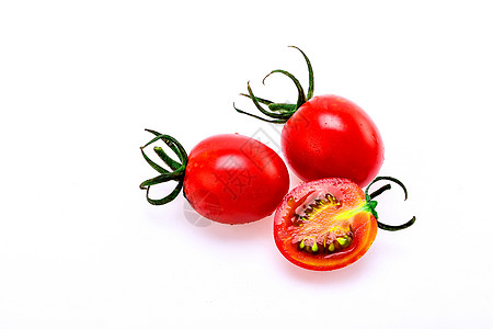 水果美女小西红柿背景