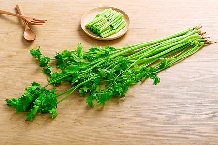 食材手绘芹菜背景