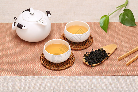 茶叶 茶黑色茶杯高清图片