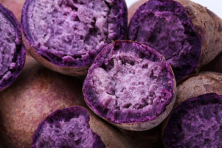 食物白底紫薯背景
