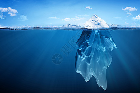 融化的冰山全球变暖高清图片