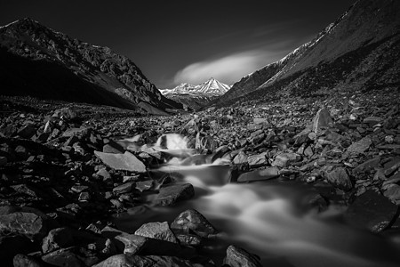 风光摄影雪山黑白高清图片