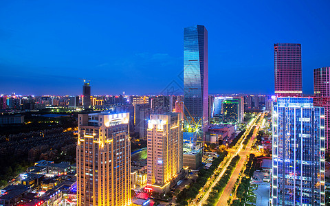 西安蓝天西安锦业路夜景背景