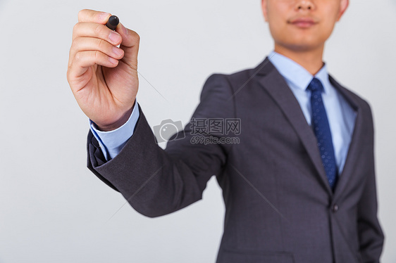 商务职业男性手持电容笔图片