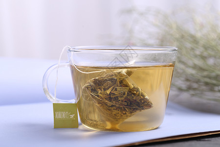 茶叶标签桂花茶背景