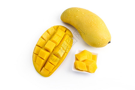 黄色新鲜水果芒果背景