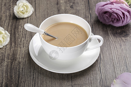 奶茶玫瑰奶茶高清图片