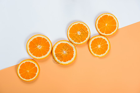 橙子拼接背景撞色图片