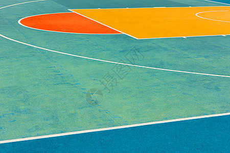 篮球场彩色拼接背景图片