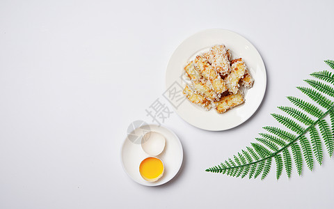 美食网页油炸小食摆盘背景