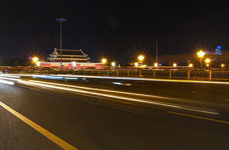 天安门夜景图片