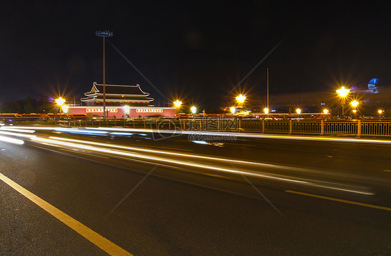 天安门夜景图片