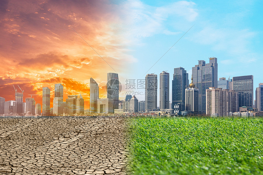 全球变暖对城市的影响图片
