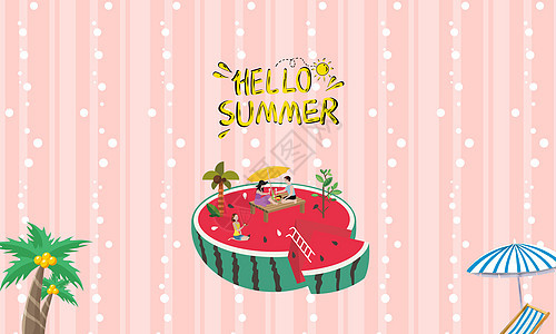 happy summer背景图片