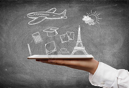 网络与出国留学图片素材