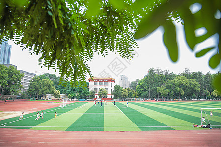 红色楼梯大学校园背景