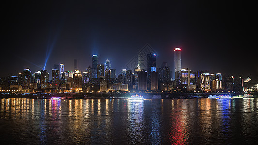 涪陵江上重庆夜景背景图片