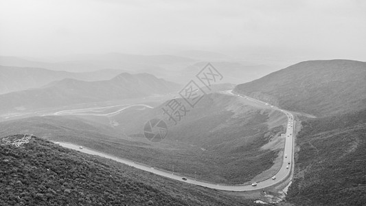 盘山公路水墨山路高清图片